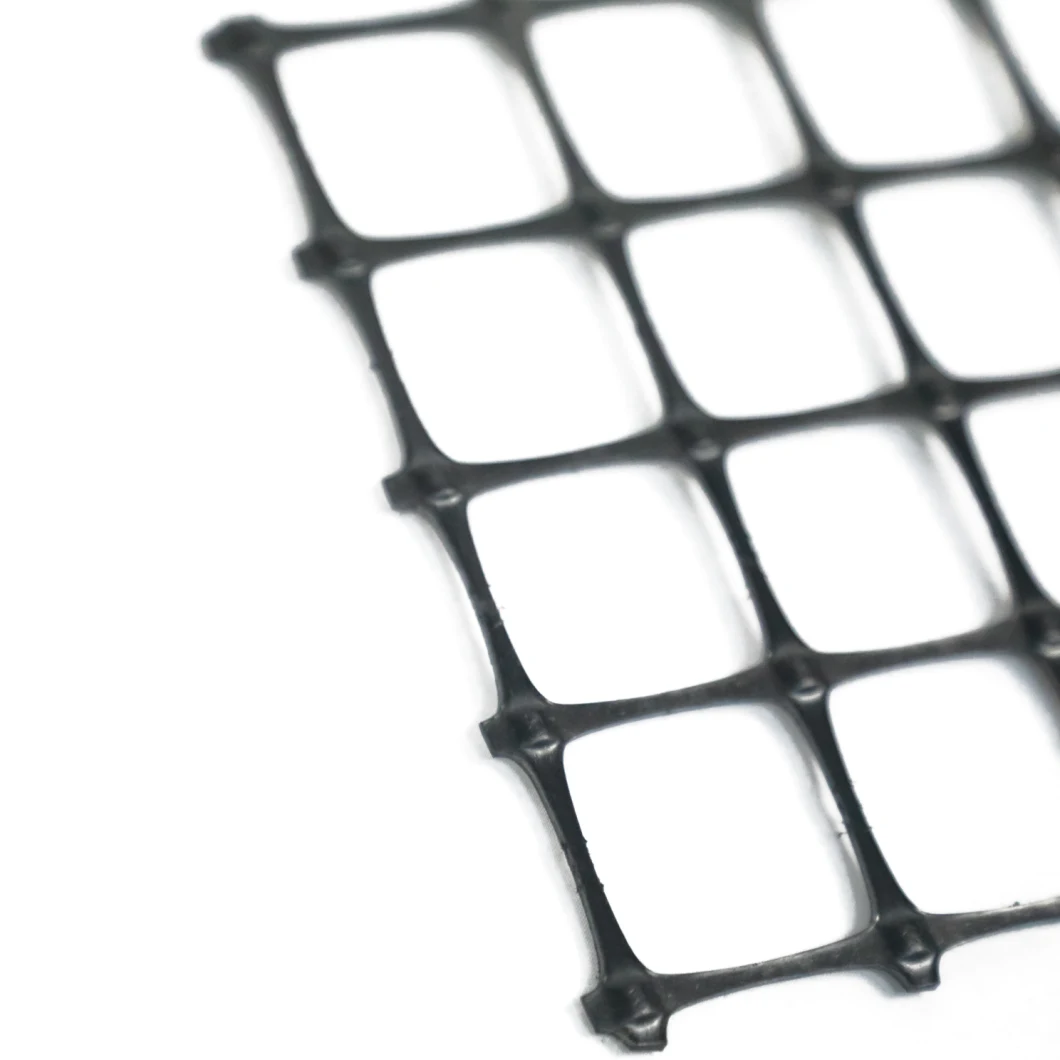 Fabrik ISO-Boden-Steigung ummauert Verstärkungshochfestes Polyester schwarzes Kies-Gitter Geogrid 50-50kn