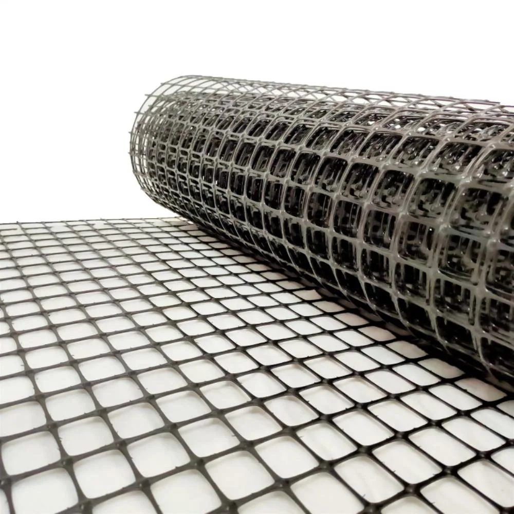 Fabrik ISO-Boden-Steigung ummauert Verstärkungshochfestes Polyester schwarzes Kies-Gitter Geogrid 50-50kn