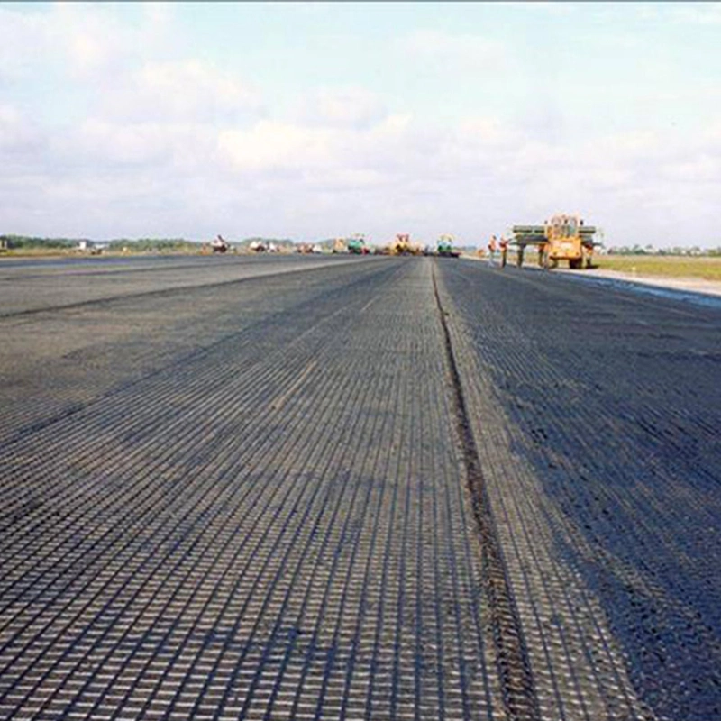 Fabrik ISO-Boden-Steigung ummauert Verstärkungshochfestes Polyester schwarzes Kies-Gitter Geogrid 50-50kn