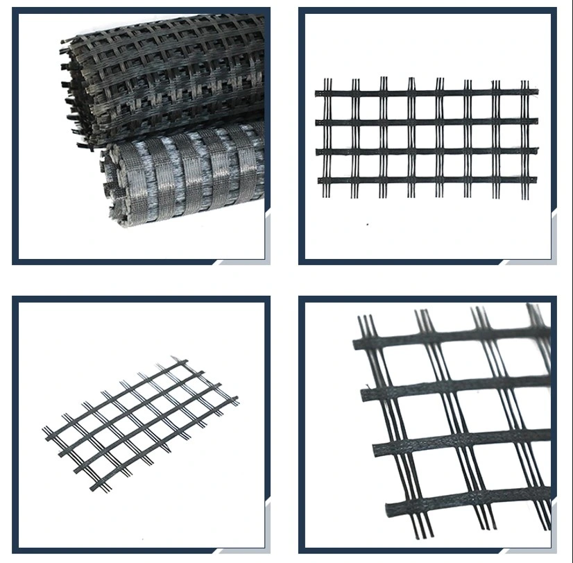 Autobahnen / Eisenbahnen / Flughäfen Glasfaser Geotextil Geogrid Bitumen beschichtet Glasfaser Geogrid 0