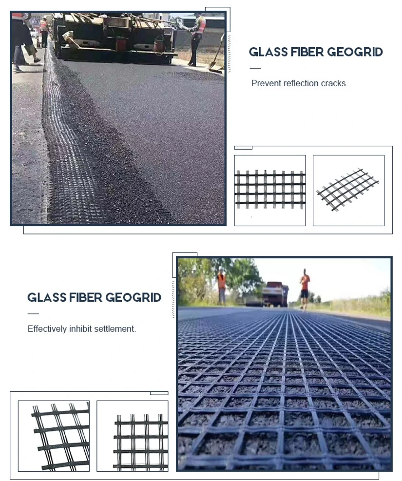 CE ISO9001 Glasfaser Geogrid für Auffahrt Straßenverstärkung Bau 3