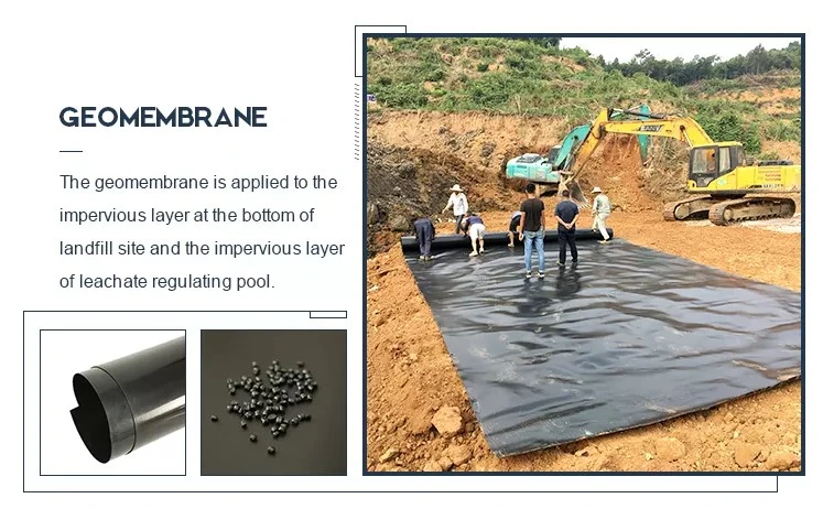 Anti-Seepage, wasserdicht, undurchlässig, Geomembran aus HDPE, 0,2 mm bis 2,5 mm für Deponien 4