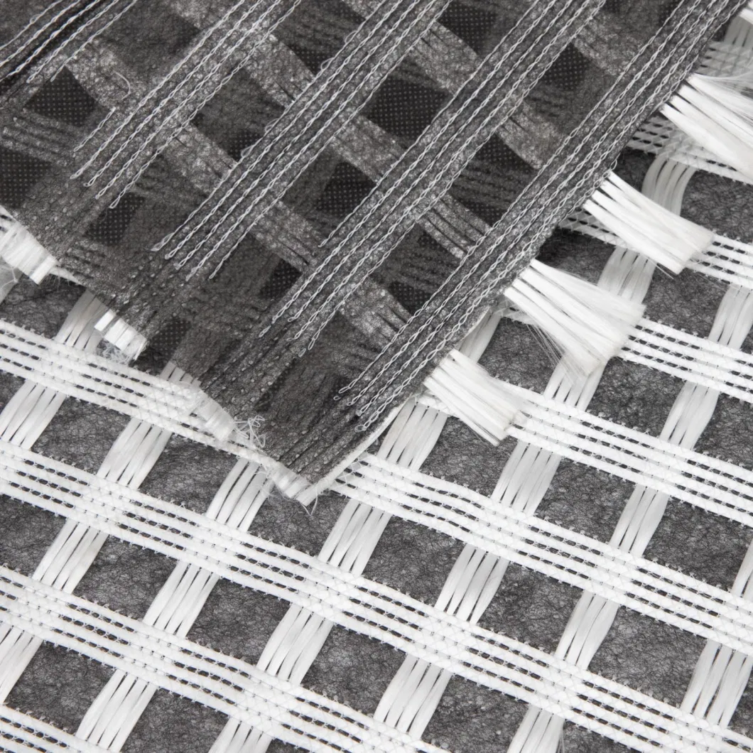 Zusammengesetztes Biaksial-Glasfaser-Geogrid mit Geotextil für Bodenverstärkung/Straßenbaumaterial Geocompos 2