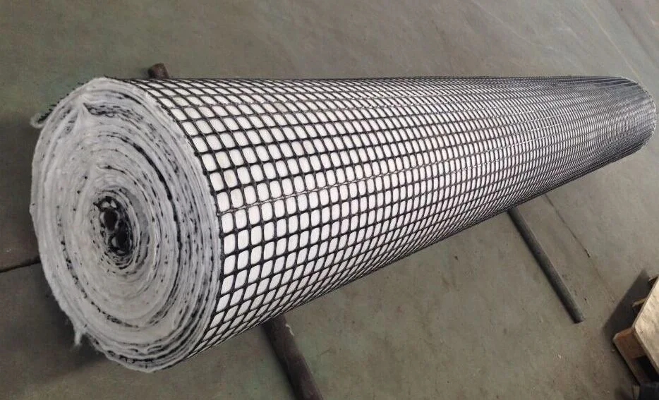 Zusammengesetztes Biaksial-Glasfaser-Geogrid mit Geotextil für Bodenverstärkung/Straßenbaumaterial Geocompos 7