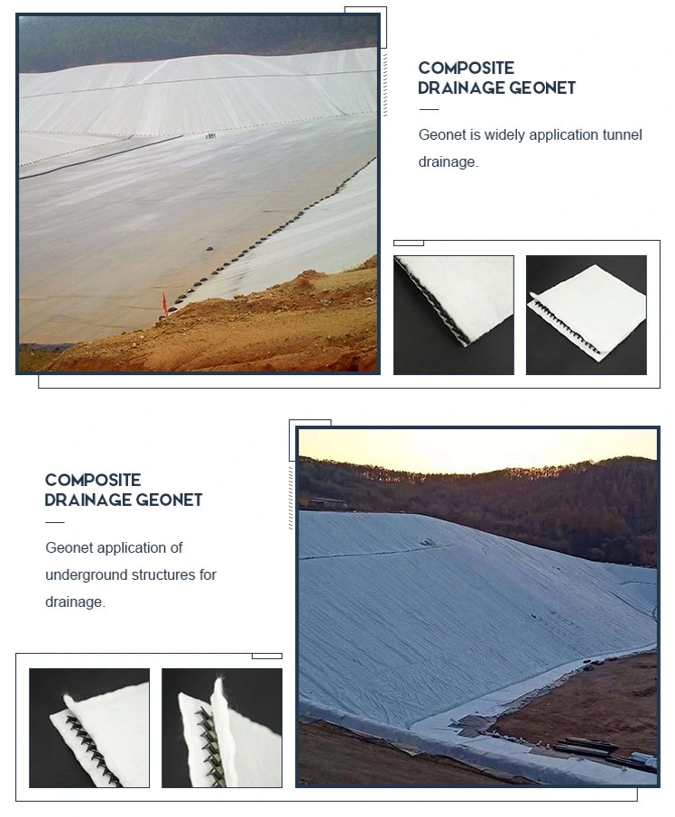 Gute hydraulische Leitfähigkeit 3D-Drainage-Verbundnetz für Tunnel 4