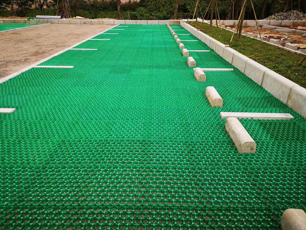 HDPE-Plastik-Grasstabilisator für Parkplatz Außendach Garten Durchlässige Pflastersteine 0