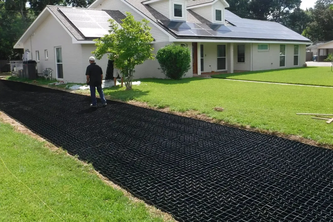 HDPE-Plastik-Grasstabilisator für Parkplatz Außendach Garten Durchlässige Pflastersteine 11