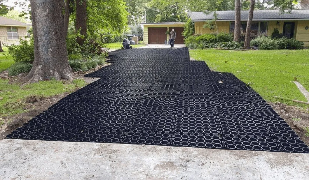 HDPE-Plastik-Grasstabilisator für Parkplatz Außendach Garten Durchlässige Pflastersteine 12