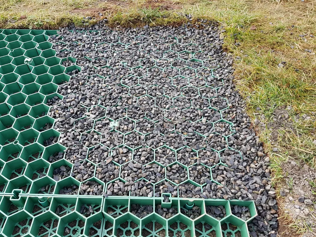 Plastik-Grasgitter-Pflaster HDPE-Plastik-Grasgitter-Kiespflaster im Parkplatz 0