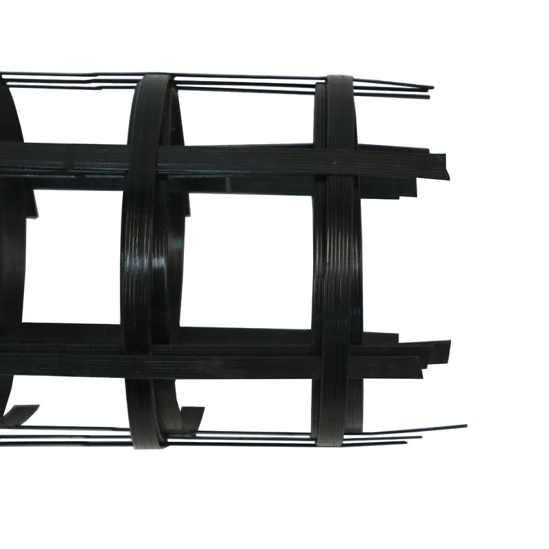 Hochfeste zweiachsige Polyester HAUSTIER Geotextilien Geogrid für Straßen-Unterbauten 50kn/M-50kn/M