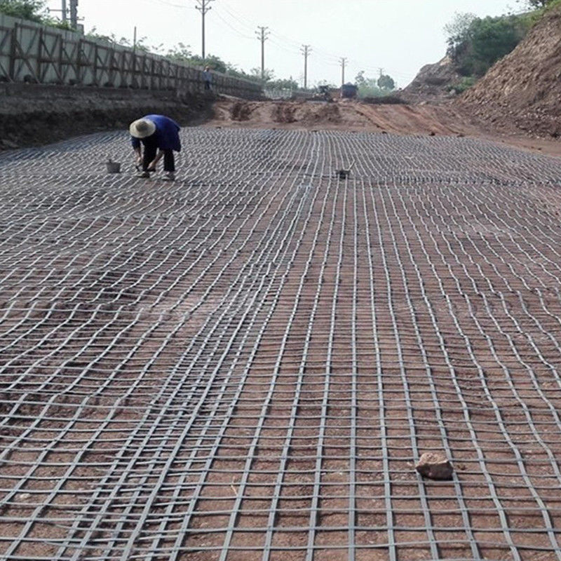 80kn Stahl-Plastik-Geogrid mit Säure- und Alkalibeständigkeit für Abhangschutz