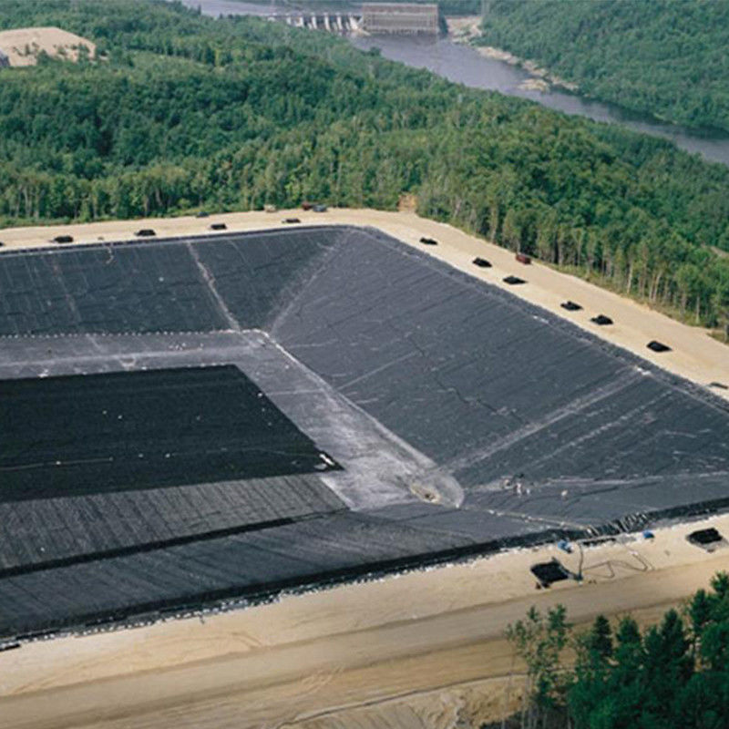 0.3mm/0.5mm/0.75mm/1mm/1.5mm/2mm Schwarze Membran Plastikfolie HDPE LDPE LLDPE Jungfrau Geomembran Liner für Garnelen F