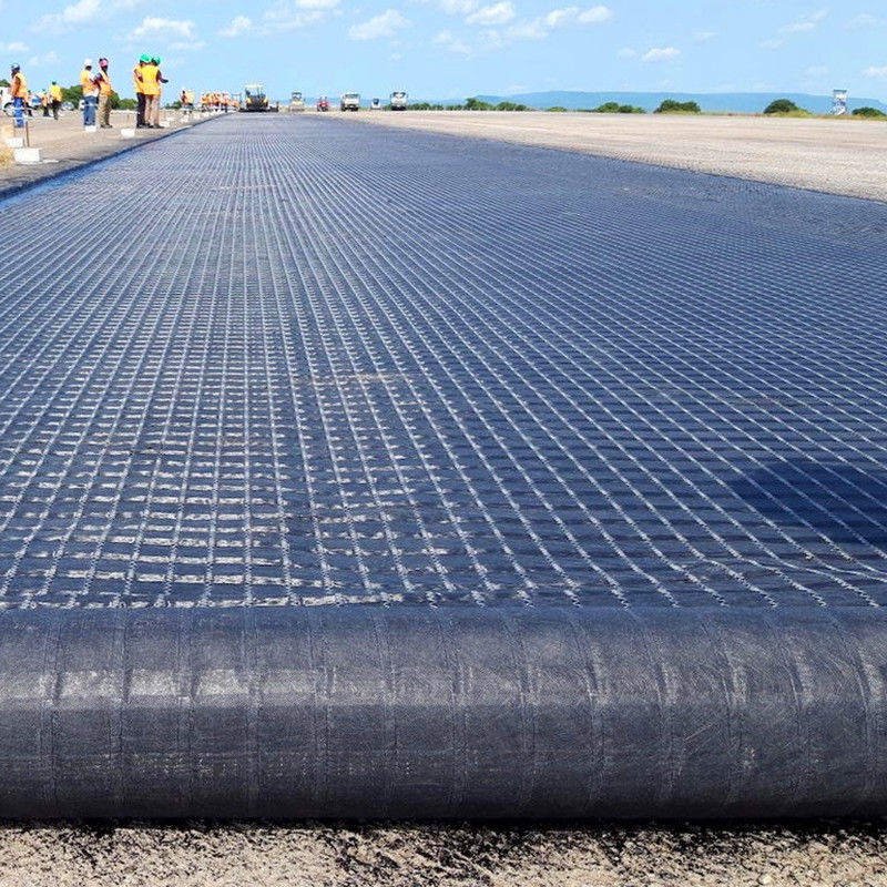Zusammengesetztes Biaksial-Glasfaser-Geogrid mit Geotextil für Bodenverstärkung/Straßenbaumaterial Geocompos