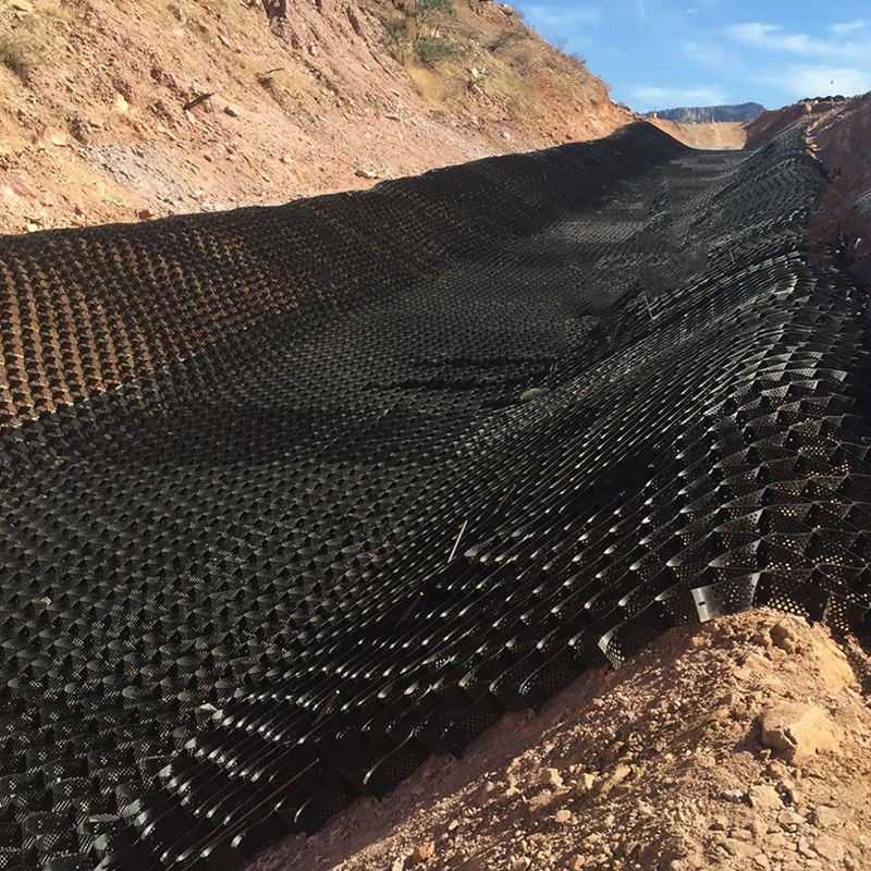 HDPE Gravel Grid Material System Anfahrt Textured Geocell Für Straßenverstärkung Grünnetz Pflastern