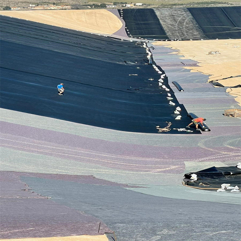HDPE-Geomembran-Wasserdichtungs-Liner / Pool-Liner / Georid-Straßenbaumaterial Deponien Biogas-Digester