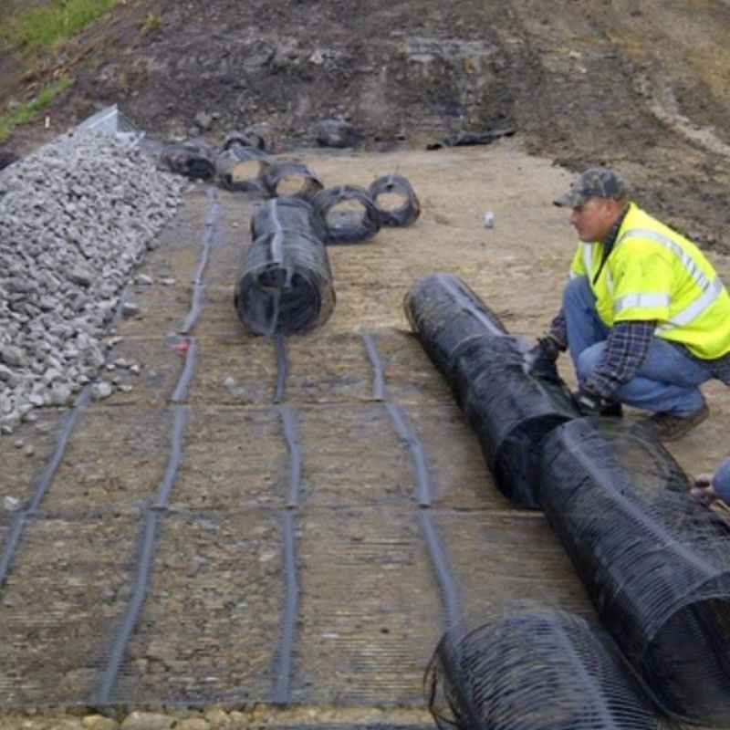 Geo-Gitter-Grund-Gitter-Plastik-Ein-Achsen-Polyester-Geogrid-Ein-Achsen-Schotter-Gitter-Ground für Einfahrt-Keller