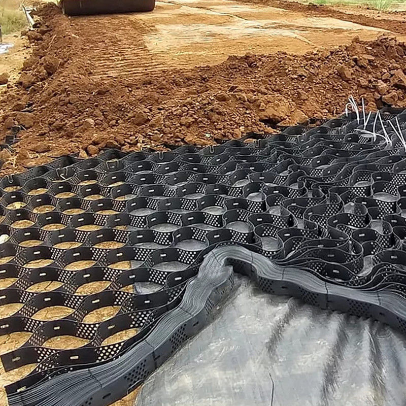 Textured High Cellular Confinement System Honeycomb HDPE Geocell für die Straße Fundament Abhangschutz Parkplatz Einfahrt Aufstellungsmauer