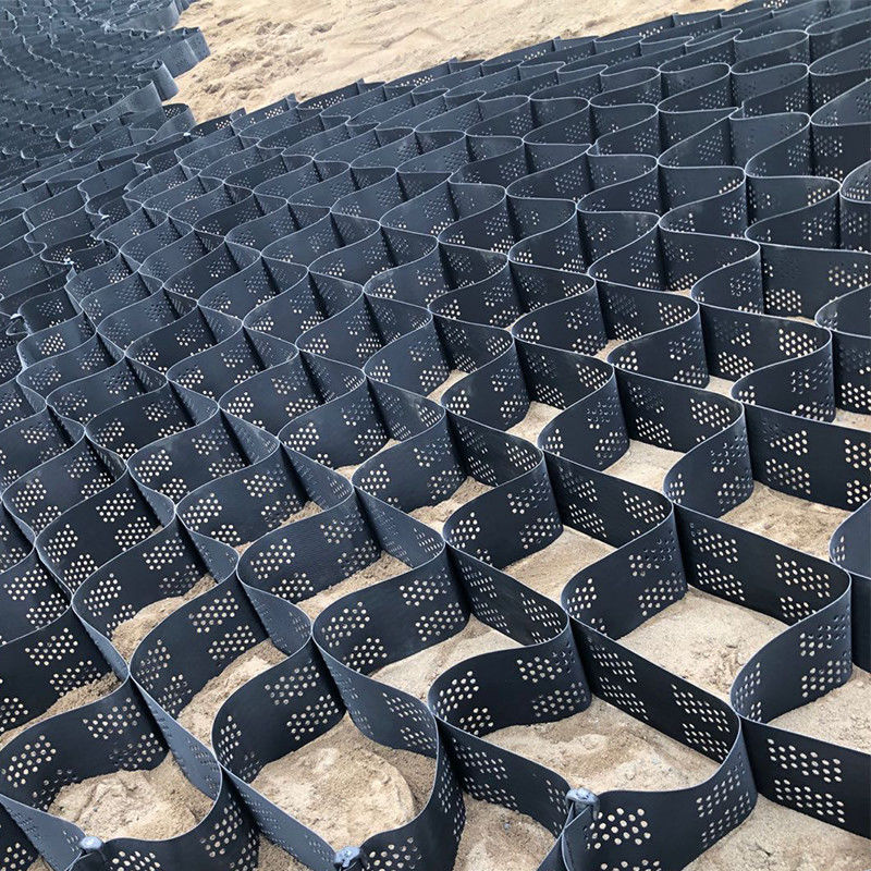 Textured High Cellular Confinement System Honeycomb HDPE Geocell für die Straße Fundament Abhangschutz Parkplatz Einfahrt Aufstellungsmauer