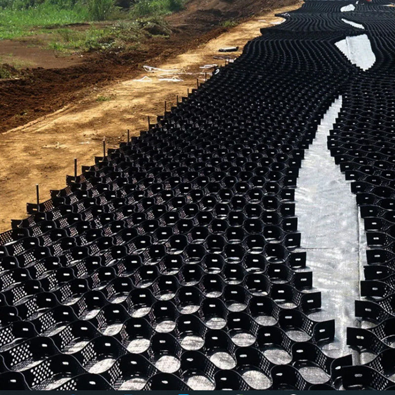 Bodenverstärkung Zellsystem Geocell Grave Grid System HDPE / PP Geocell für Straßenbeete