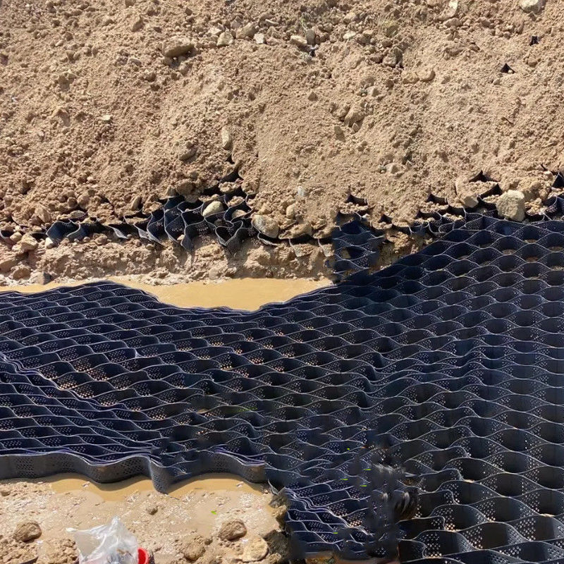 Texturisierte mit Löchern Hochzell-Confinement-System Honeycomb HDPE Geocell für die Straße Fundament Hangschutz Parkplatz Auffahrt Stützmauer