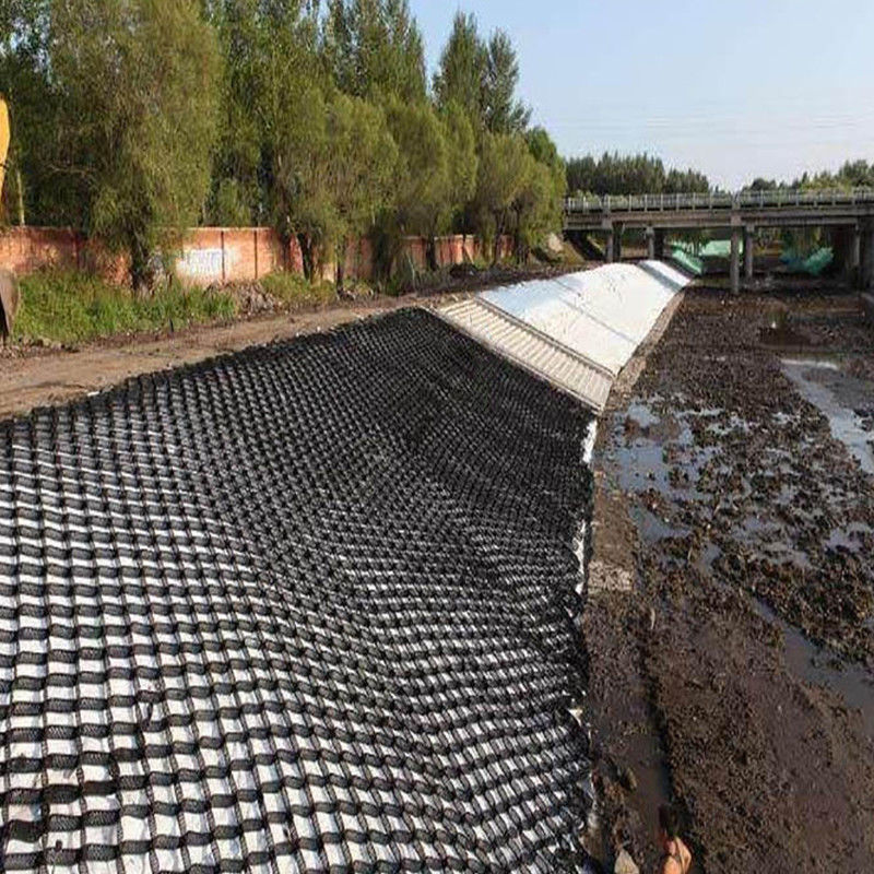 Kunststoff-Geozelle gepflastertes Gitter Schwarze HDPE-Geozelle zur Weichbodensanierung Kiesstabilisator-Geozelle im Straßenbau