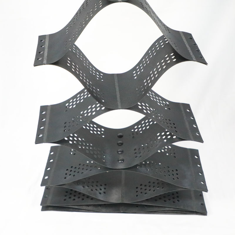 HDPE-Plastik-Geozelle mit gepflastertem Gitter Schwarz HDPE-Geozelle für weiche Kellerverstärkung Low-Cost Gravel Stabilizer Geozelle im Straßenbau