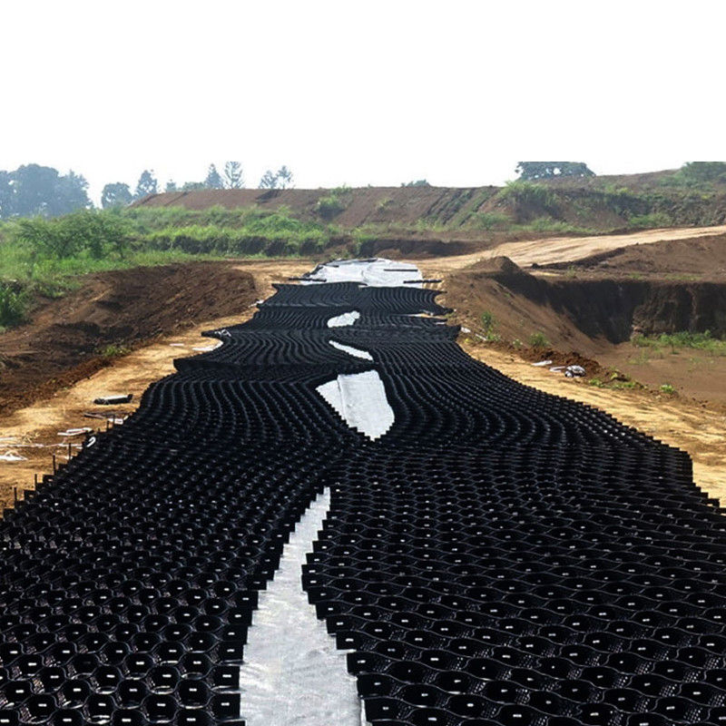 Grundnetz Polyethylen Honighals Geozellen Preis Kunststoff HDPE Durchlässige Rasenfelscheiben Kiesnetz HDPE Geozelle für Einfahrt