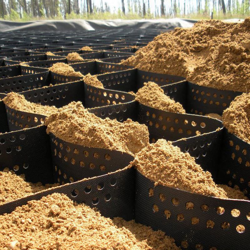 Hochleistungs-HDPE-Geozell-Kiesnetzsystem für Auffahrten, Bodenstabilisierung, Hangschutz und Stützmauerverstärkung