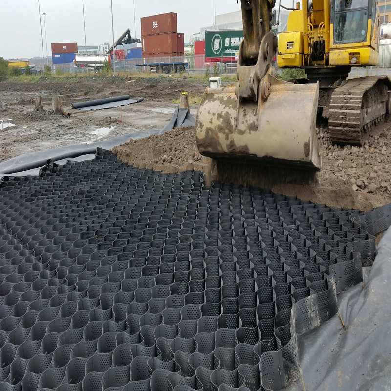 HDPE-Kunststoff-Geozelle Pflastergitter HDPE-Geozelle für Weichbodensanierung Kostengünstige Kiesstabilisierungs-Geozelle im Straßenbau