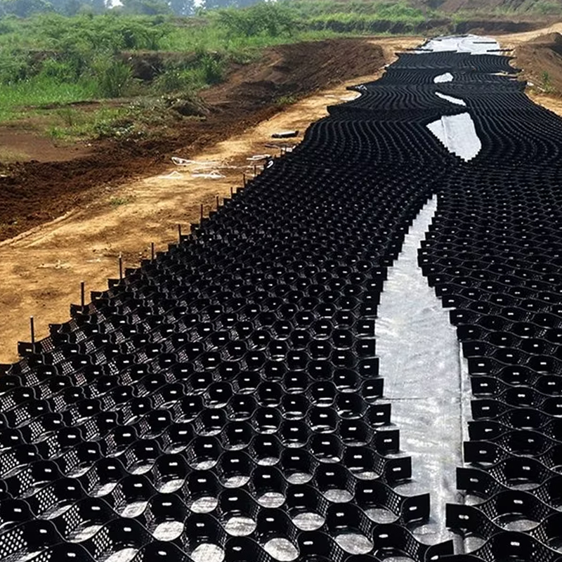 Kunststoff ASTM Standard Straßengitter Kies Honigsack HDPE Geocell zum Halten der Wand Verstärkung Hangschutz Auffahrt Geocell Erosionskontrolle